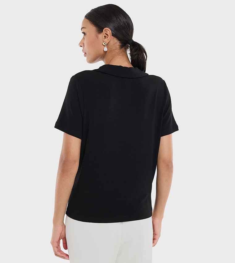 تيشيرت بولو سادة كم قصير 