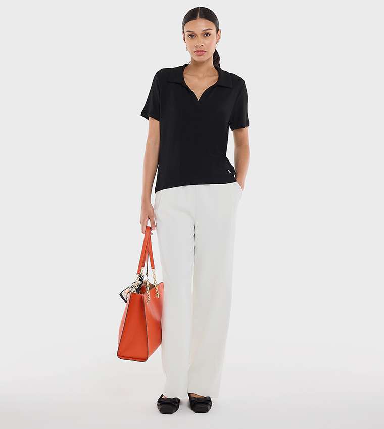 تيشيرت بولو سادة كم قصير 