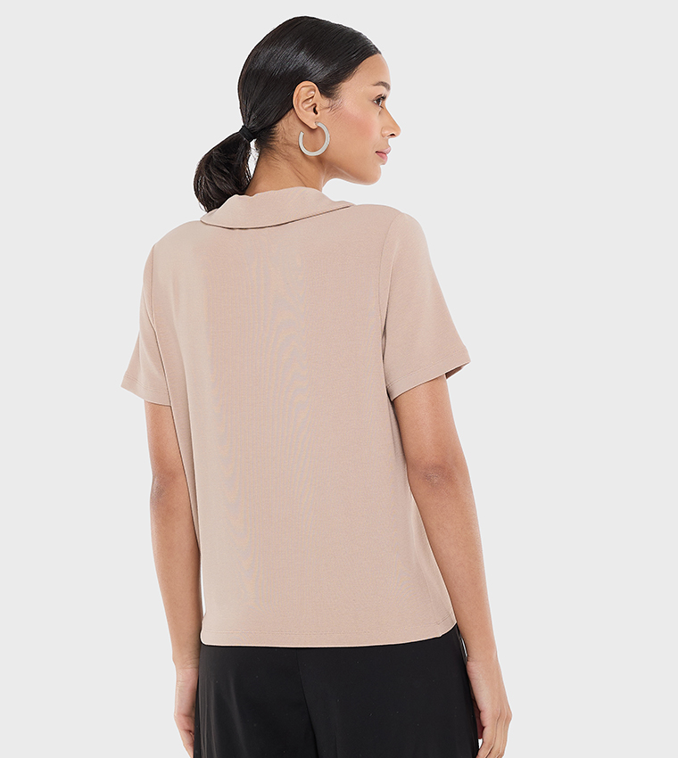 تيشيرت بولو سادة كم قصير 