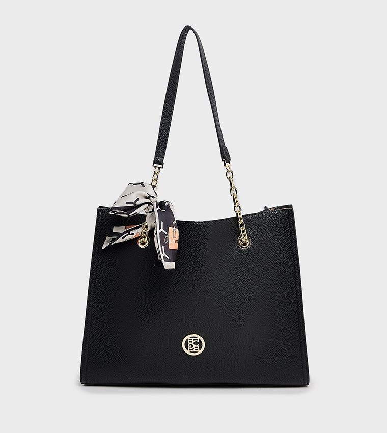 Scarf Detail Shoulder Bag