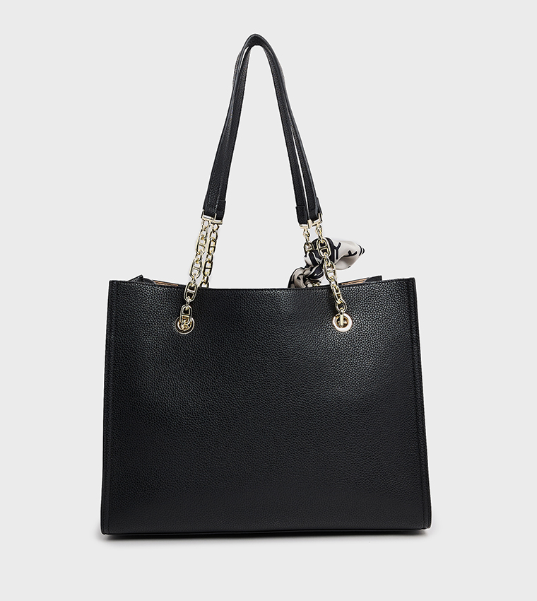 Scarf Detail Shoulder Bag