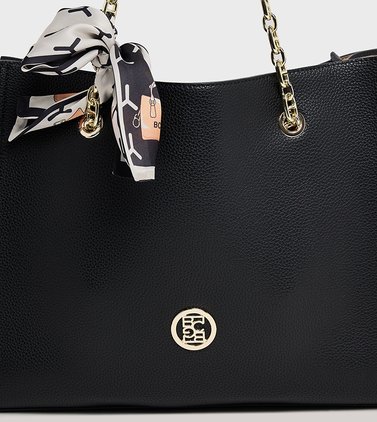 Scarf Detail Shoulder Bag
