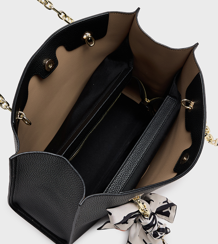 Scarf Detail Shoulder Bag