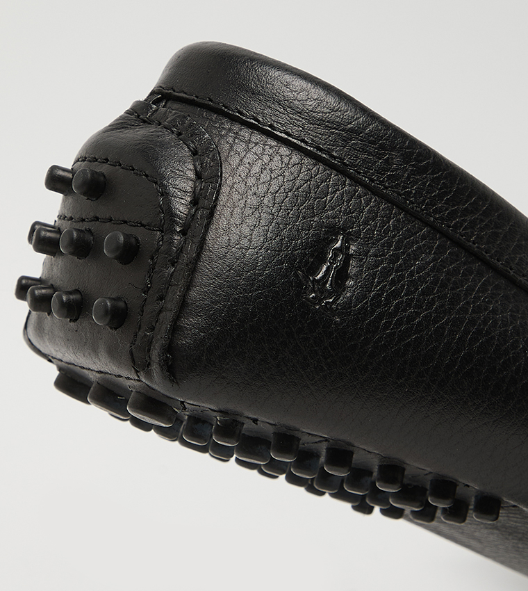 Textured Leather Loafers