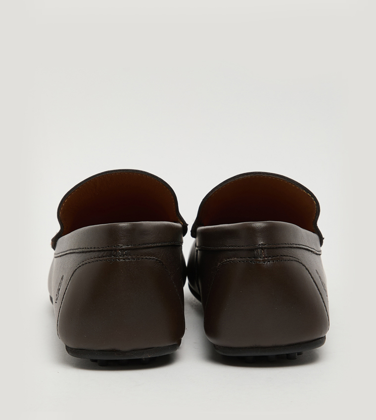 Textured Leather Loafers