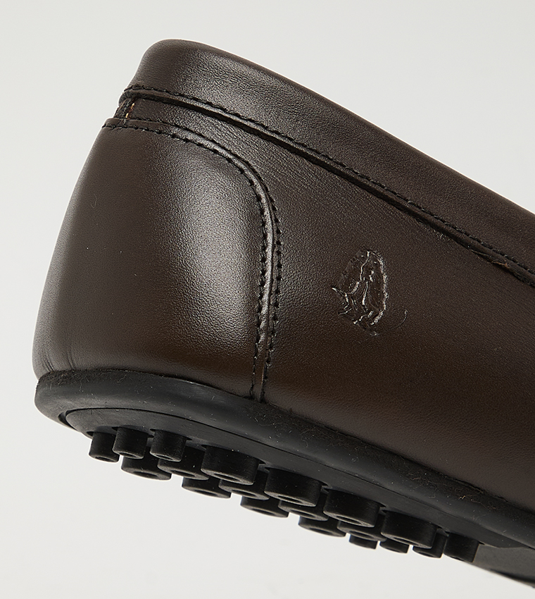 Textured Leather Loafers