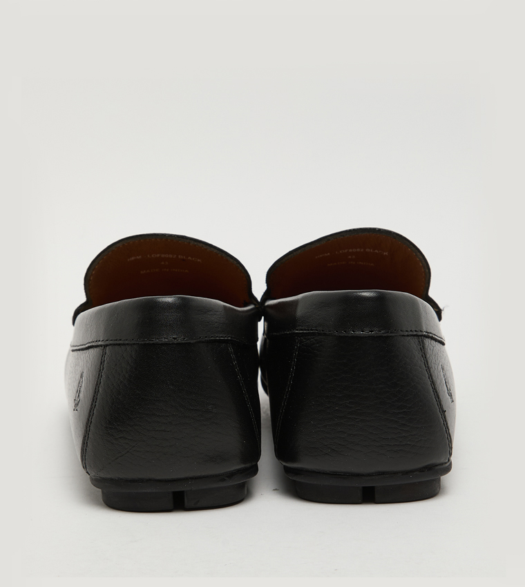 Textured Leather Loafers