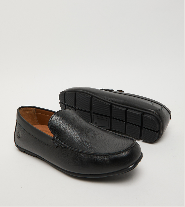 Textured Leather Loafers