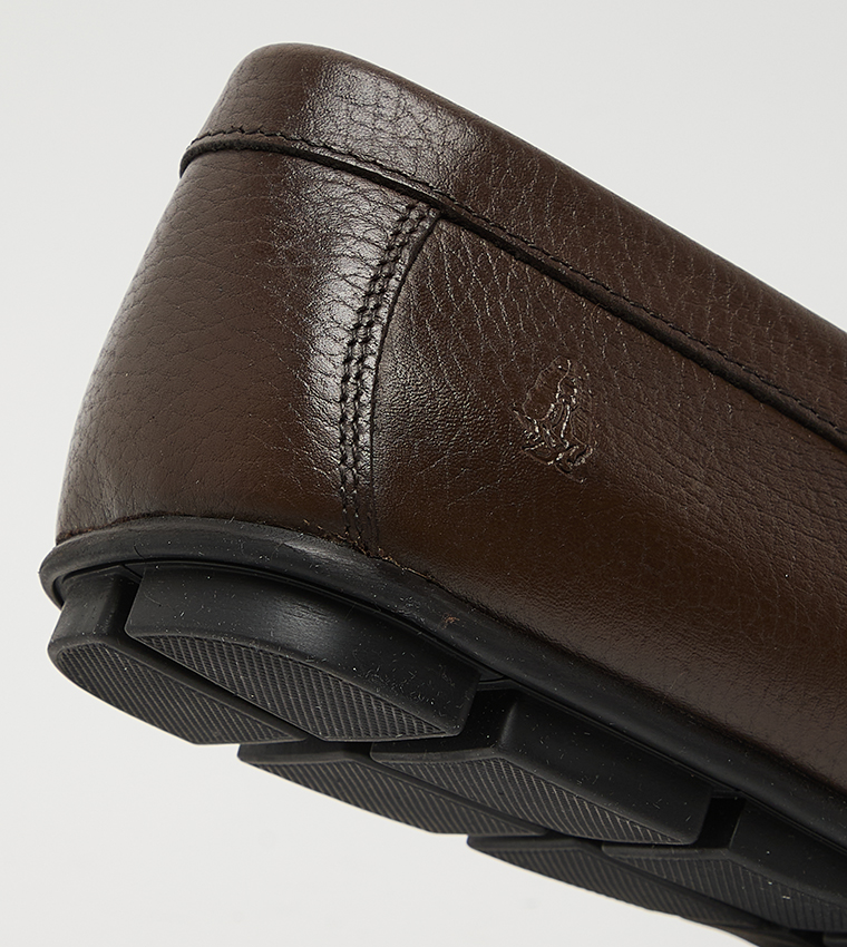 Textured Leather Loafers