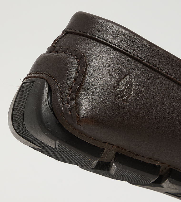 Textured Leather Loafers