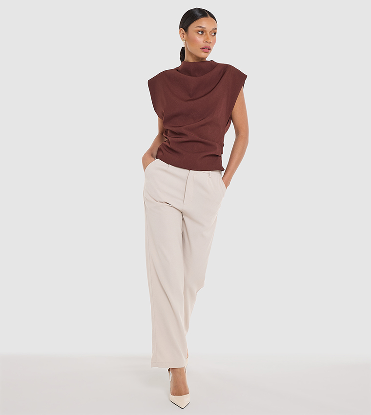 بي سي بي جي  توبات كاجوال  - بني  Casual Tops