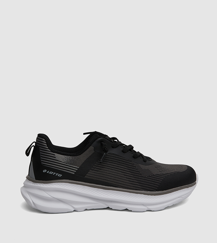 Logo Printed Round Toe Running Shoes