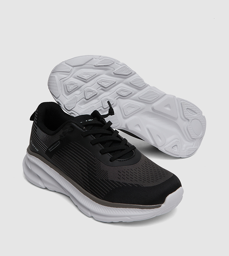 Logo Printed Round Toe Running Shoes
