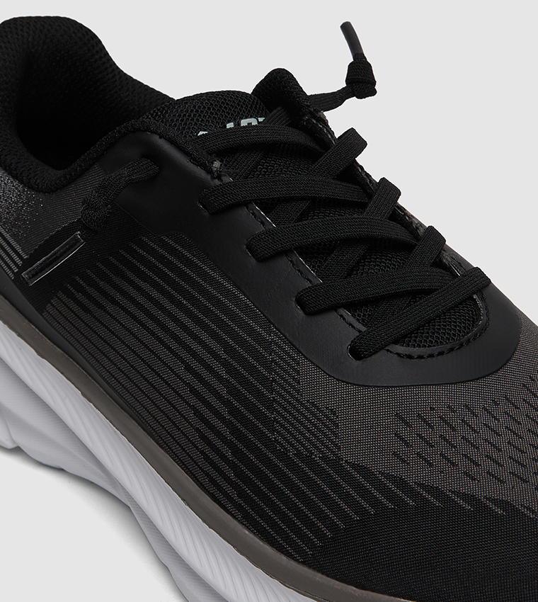 Logo Printed Round Toe Running Shoes