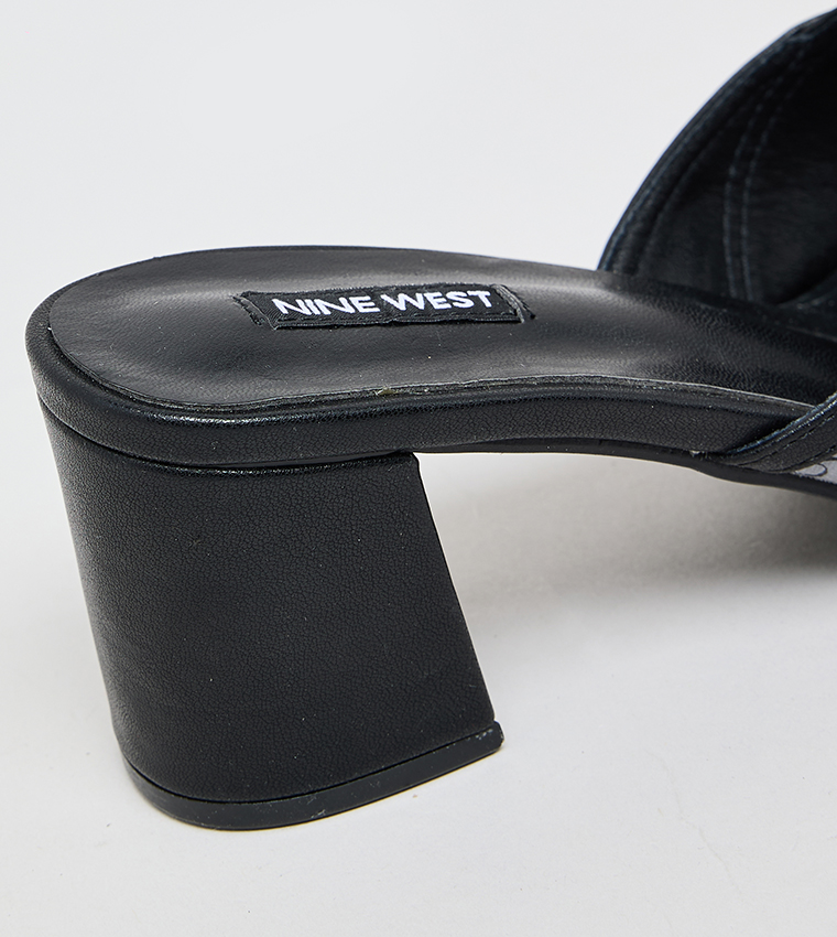 Patterned Block Heel Sandals