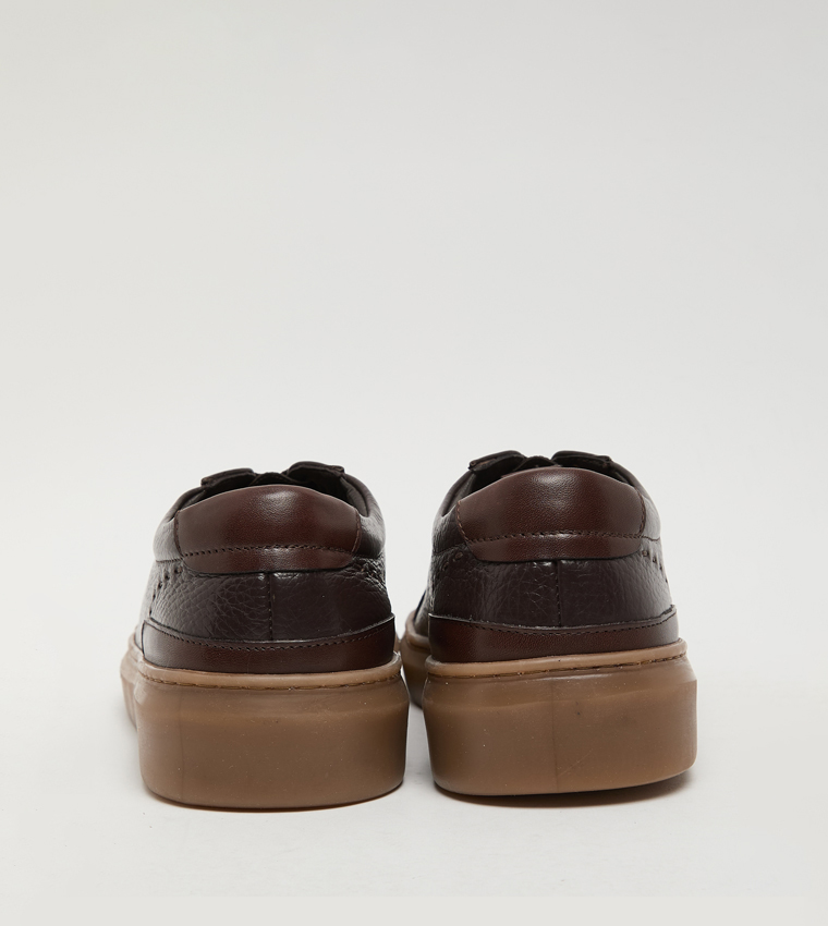 Textured Round Toe Slip-On Shoes