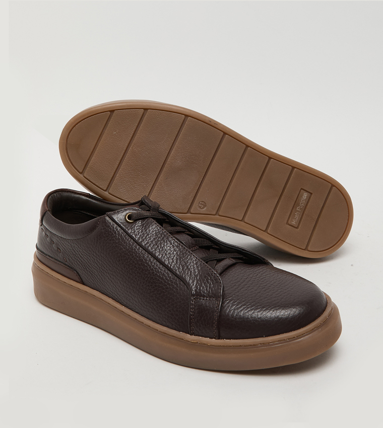 Textured Round Toe Slip-On Shoes