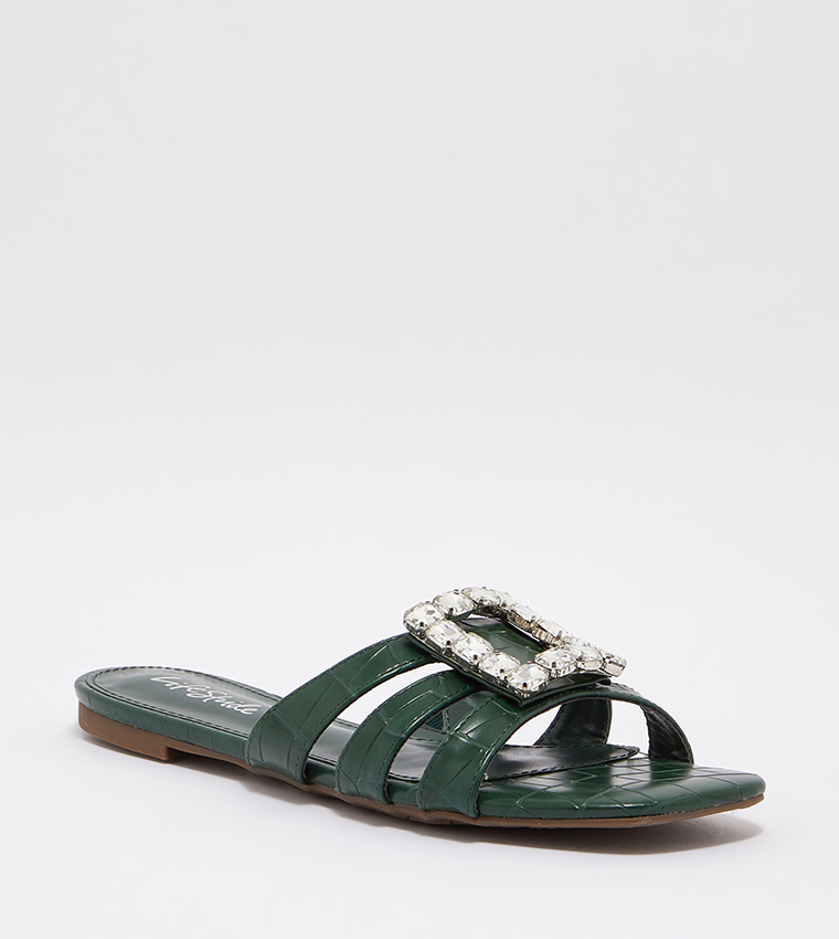 AMAYA Embellished Flat Sandals