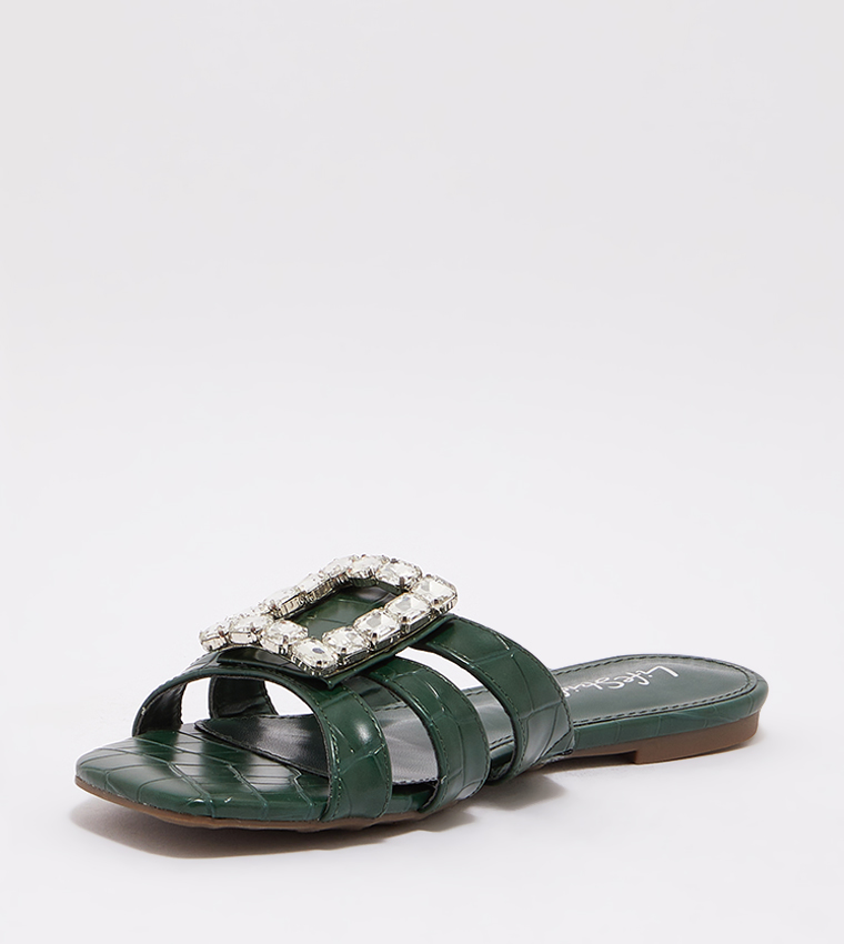 AMAYA Embellished Flat Sandals