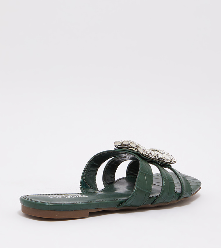 AMAYA Embellished Flat Sandals
