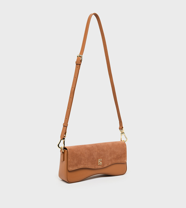 Logo Detail Flap Shoulder Bag