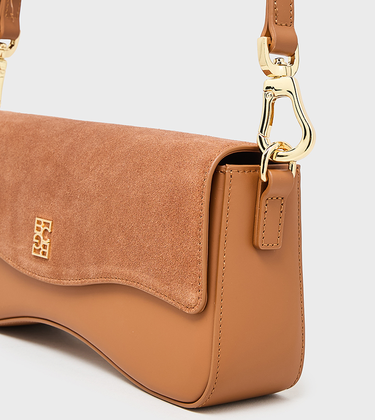 Logo Detail Flap Shoulder Bag