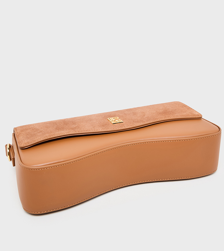 Logo Detail Flap Shoulder Bag