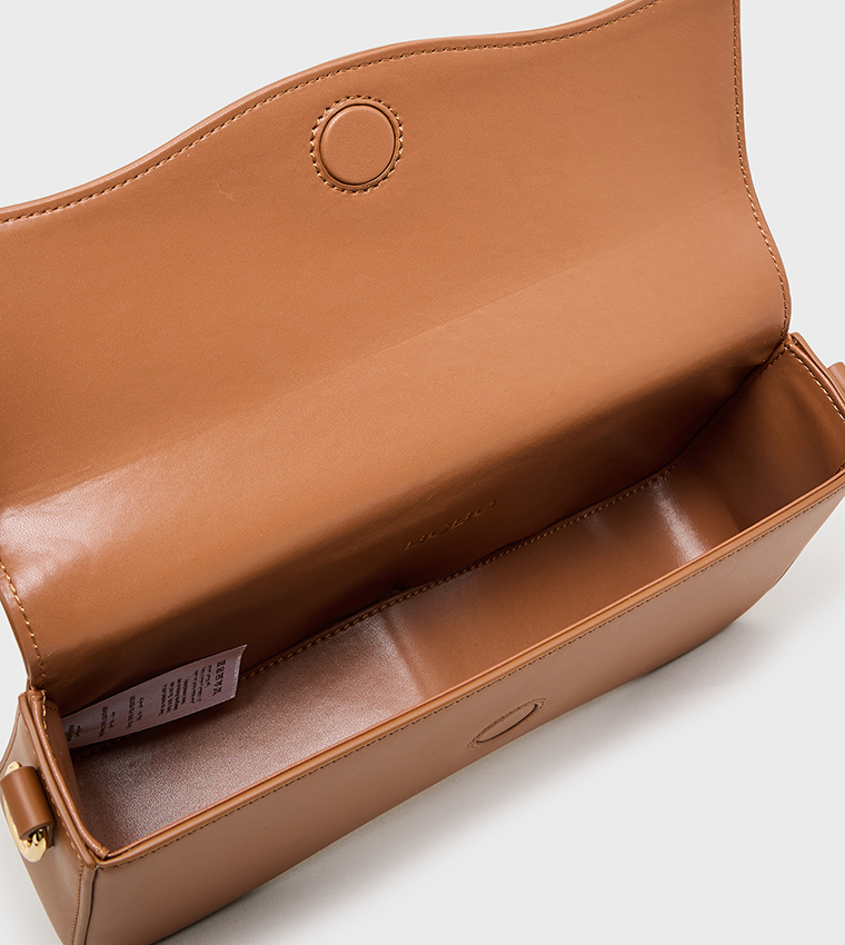 Logo Detail Flap Shoulder Bag
