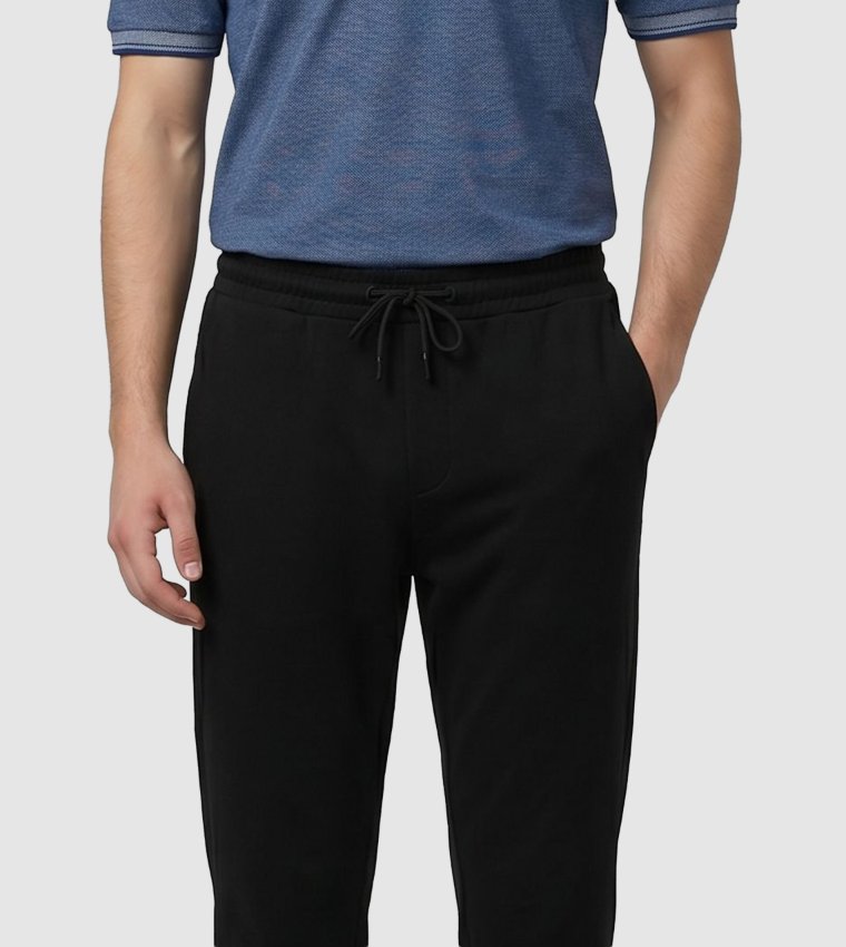 Solid Drawstring Waist Sweatpants