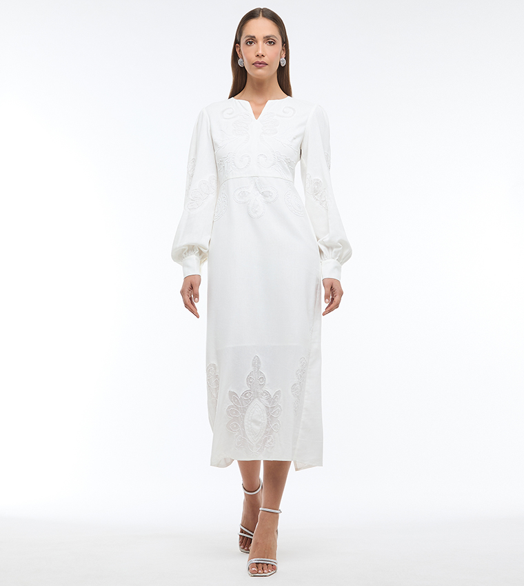 knee length dresses for ladies Athena Dress Gardenia / 6
