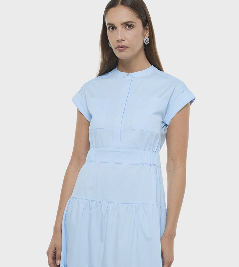 sachin and babi light blue dress Drop-Waist Corset Fitted Bodice Dress | LUCE main image 1