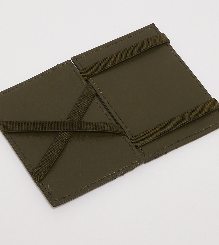 Solid Bi-Fold Genuine Leather Card Holder
