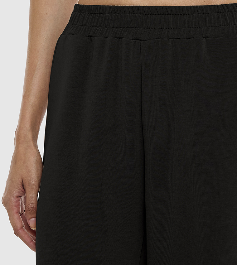Elastic Waist Wide Leg Pants