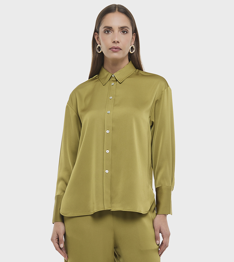 BCBG  Shirts - Olive Midi Dresses