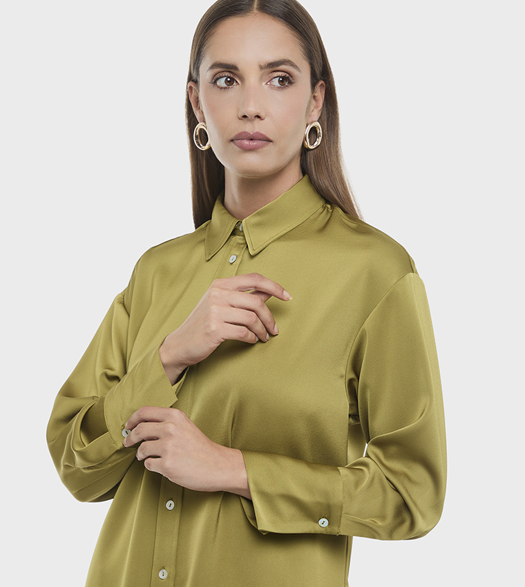 BCBG  Shirts - Olive Midi Dresses