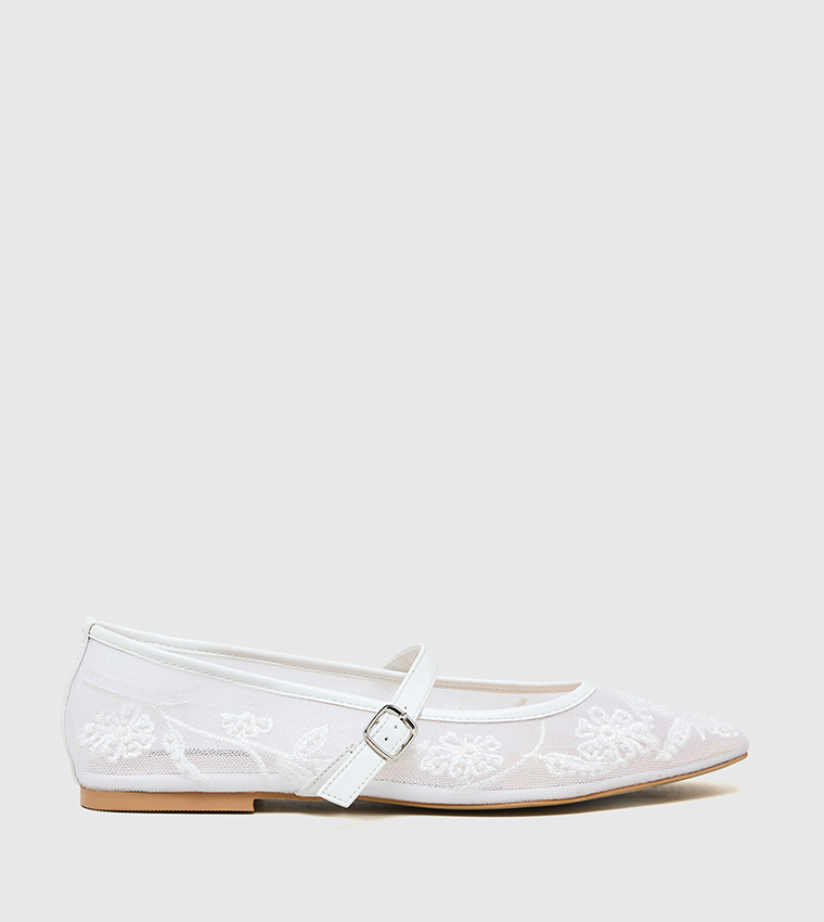 Square Toe Lace Mary Jane Shoes