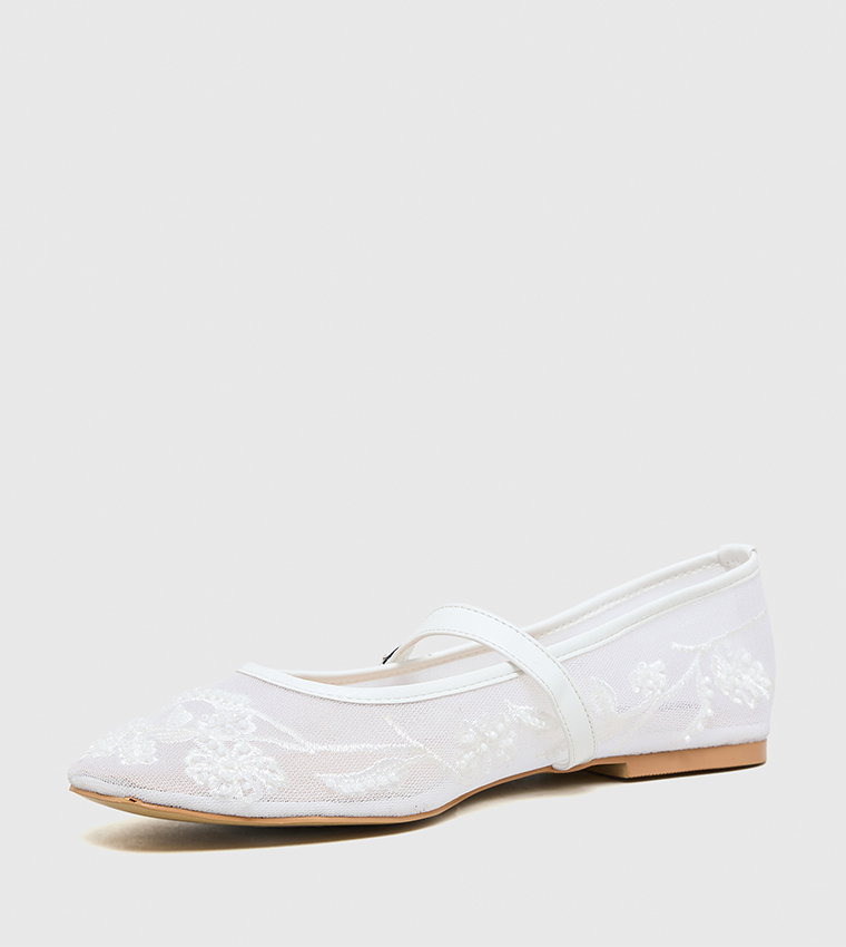 Square Toe Lace Mary Jane Shoes