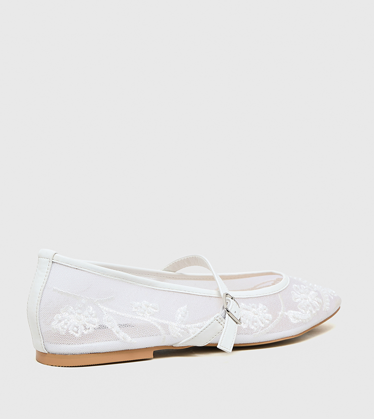 Square Toe Lace Mary Jane Shoes