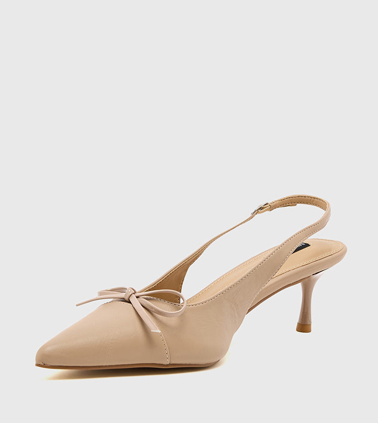 Bow Detail Slingback Pumps