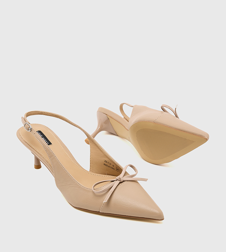 Bow Detail Slingback Pumps