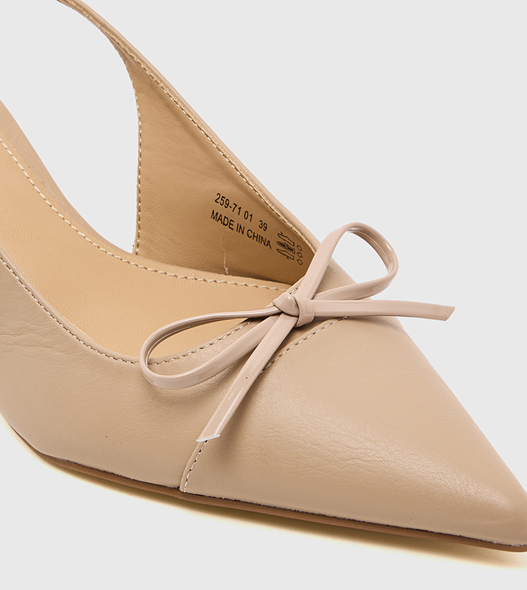 Bow Detail Slingback Pumps