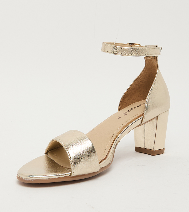 ROSE Ankle Strap Block Heel Sandals