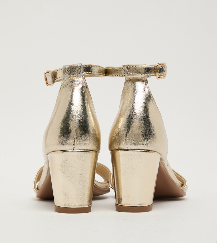 ROSE Ankle Strap Block Heel Sandals