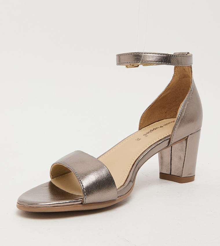 ROSE Ankle Strap Block Heel Sandals