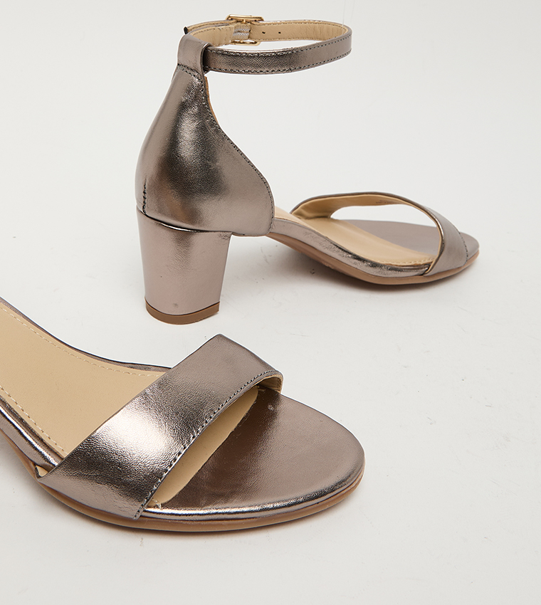 ROSE Ankle Strap Block Heel Sandals