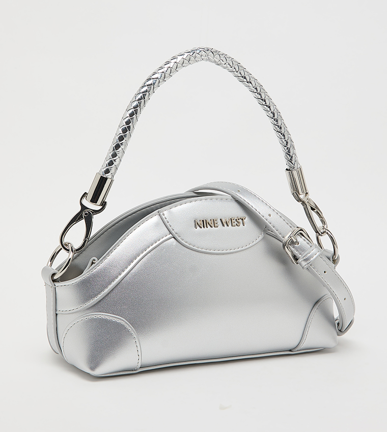 Metallic Zippered Handheld Bag