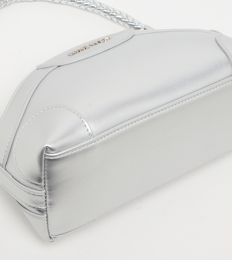 Metallic Zippered Handheld Bag