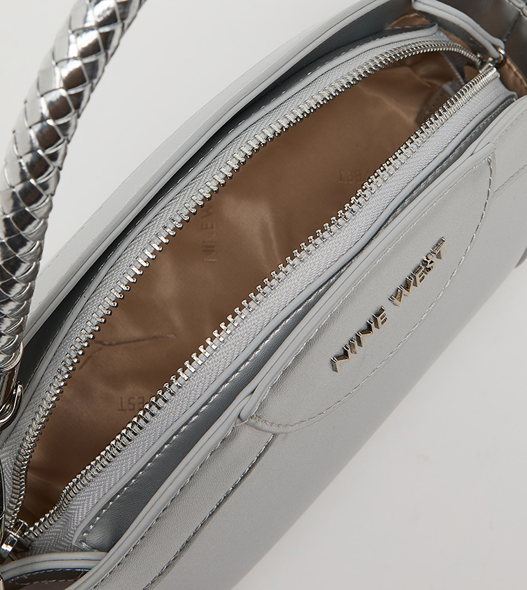 Metallic Zippered Handheld Bag