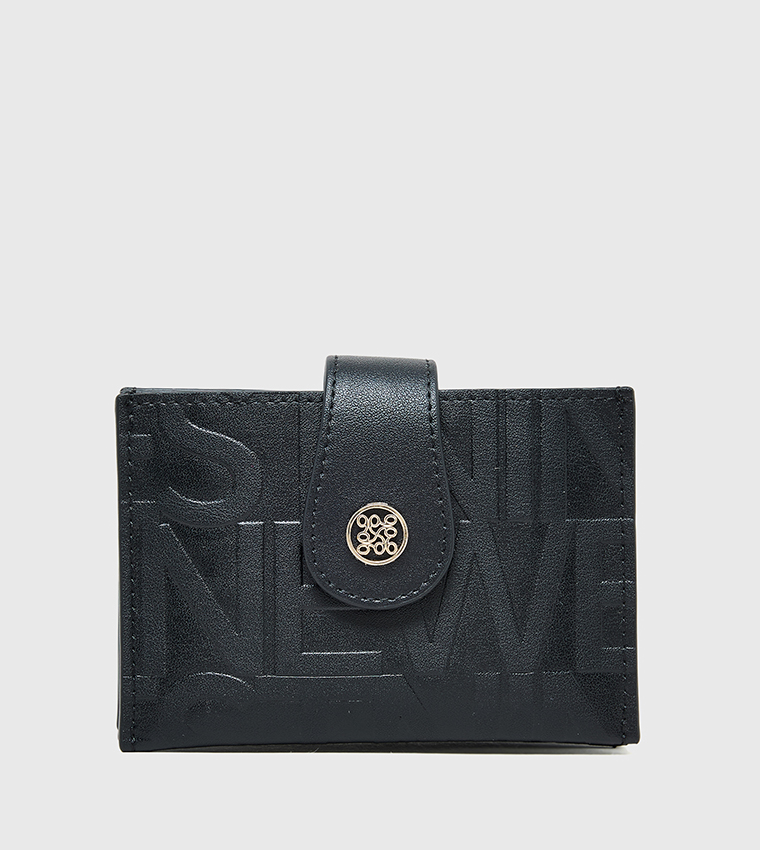 Logo Detail Snap Button Wallet