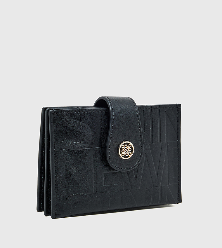 Logo Detail Snap Button Wallet